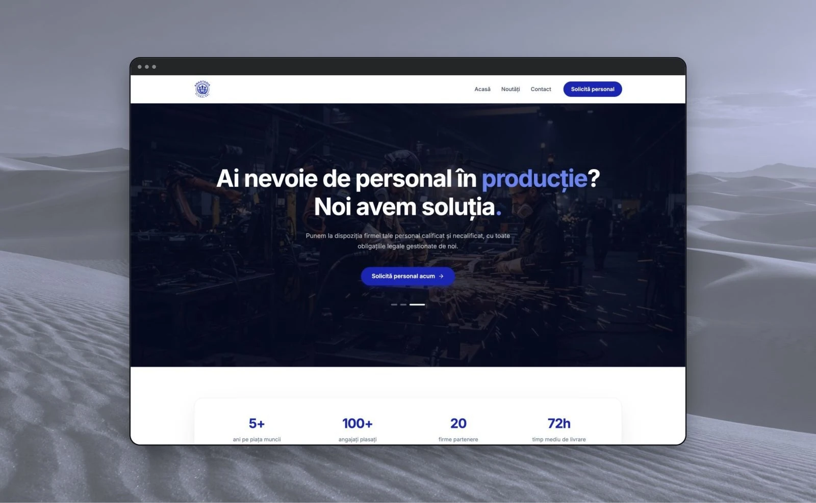 Anastasia Global — website desktop și mobil