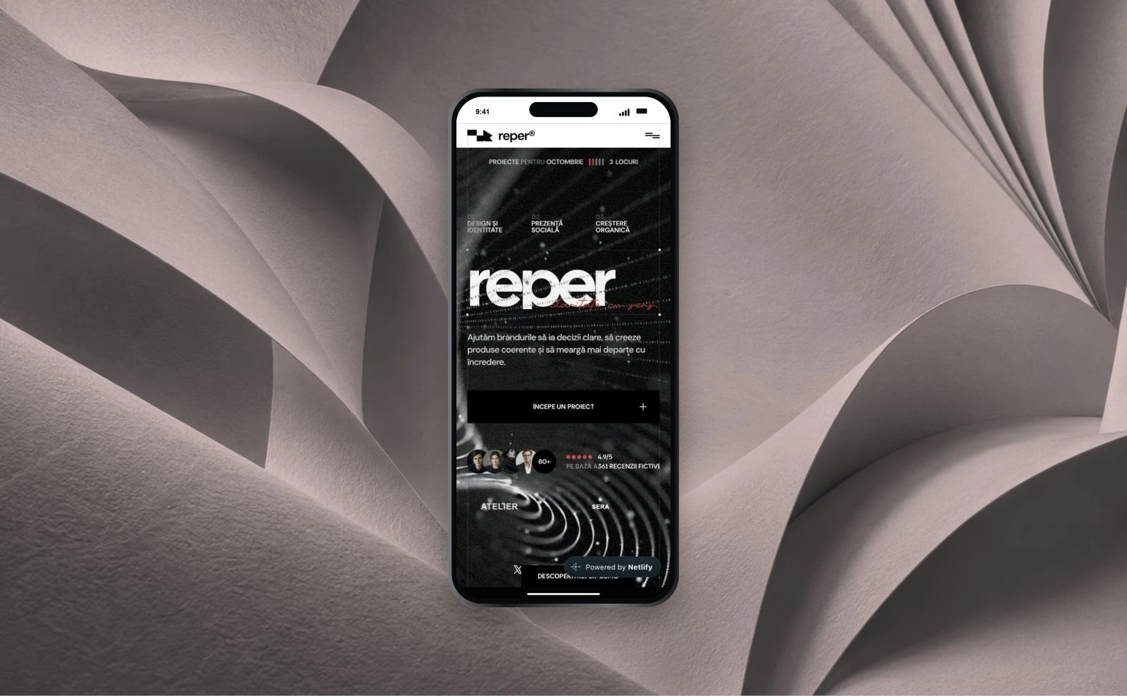 Reper Concept — website desktop și mobil