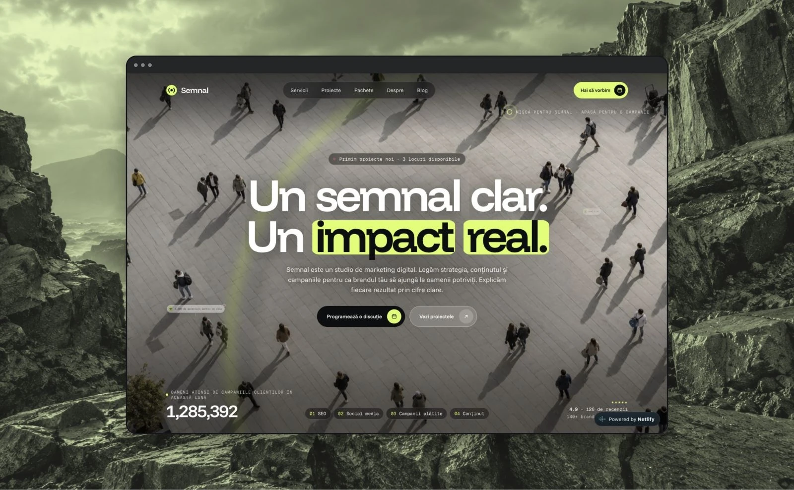 Semnal — website desktop și mobil