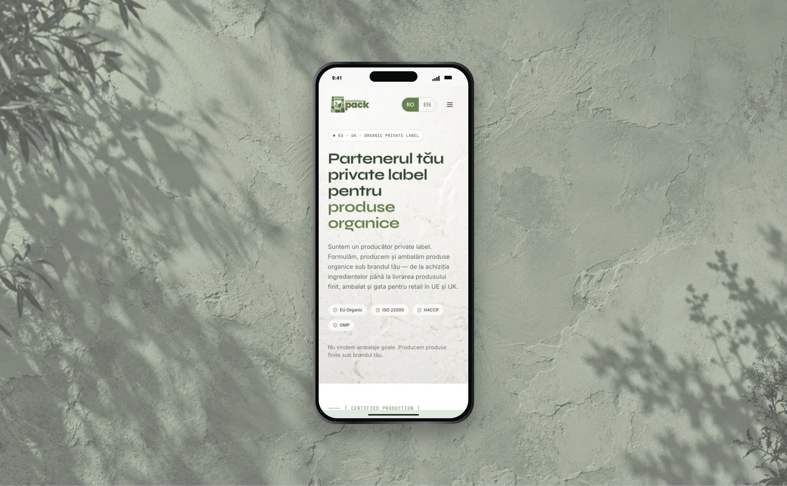 Smart Clau Pack — website desktop și mobil